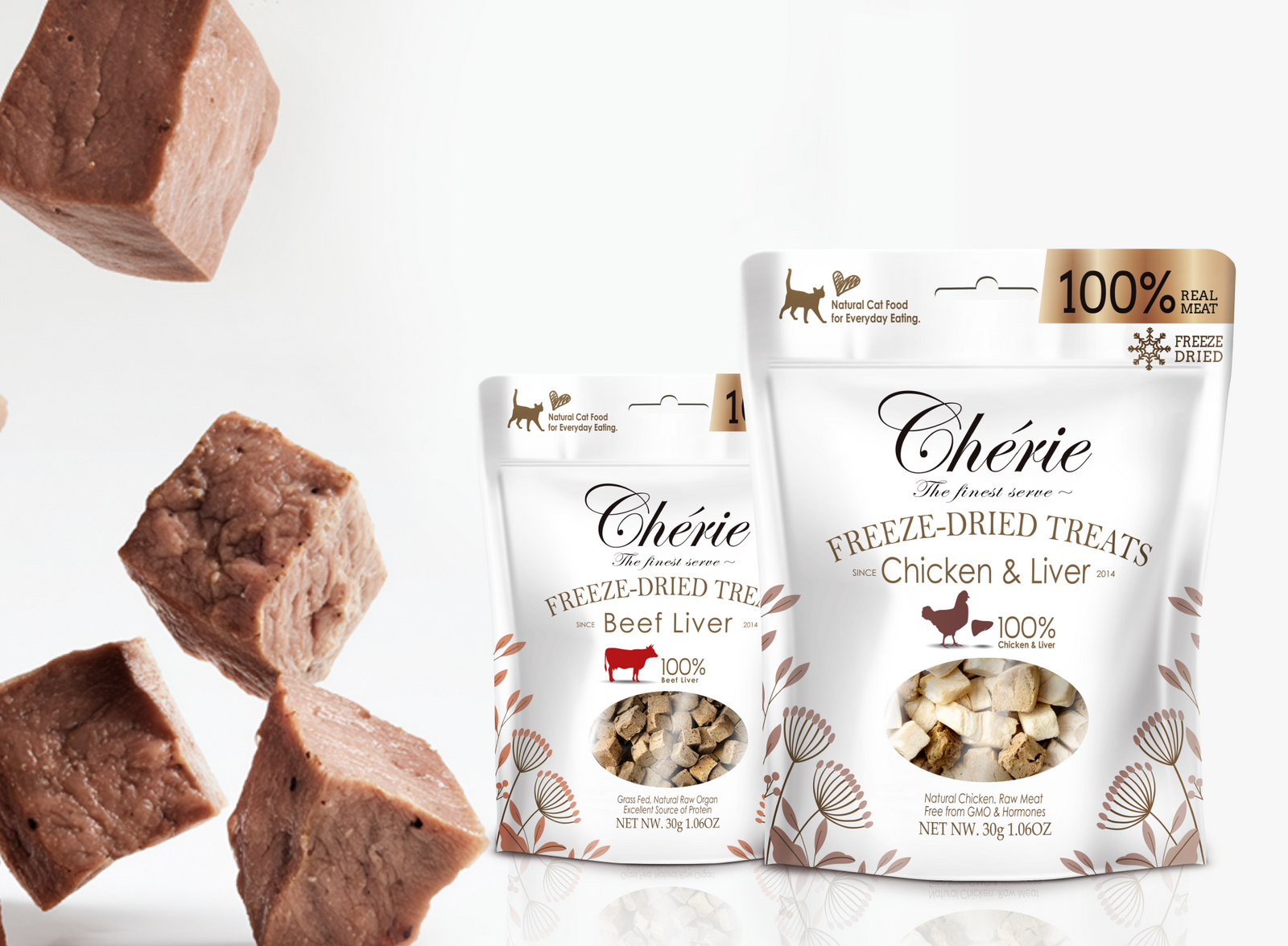 Сублімовані кубики М’яса та риби