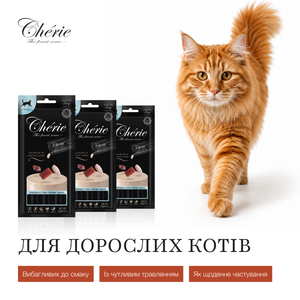 КРЕМОВІ ЛАСОЩІ З КУРКОЮ ТА ТУНЦЕМ ДЛЯ КОТІВ, 4×12 г
