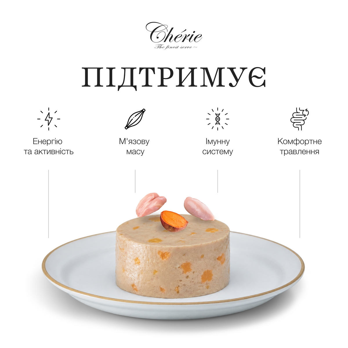 КРЕМОВІ ЛАСОЩІ З КУРКОЮ ТА БАТАТОМ ДЛЯ СОБАК, 4×12 г