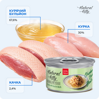 Курка з качкою в бульйоні для котів, 80 г preview 7