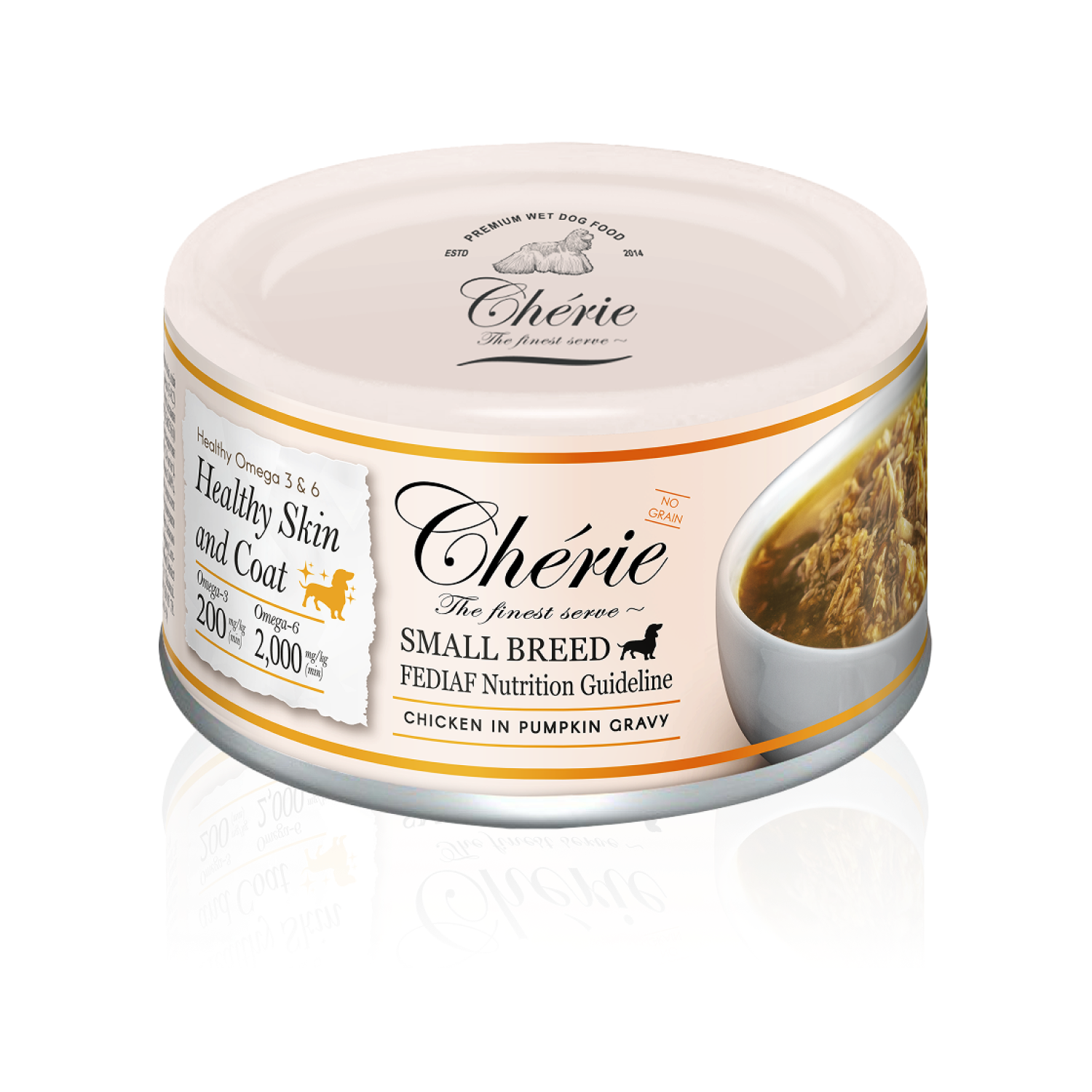 Chérie Вологий корм з Куркою в гарбузовому соусі для собак  80 г.