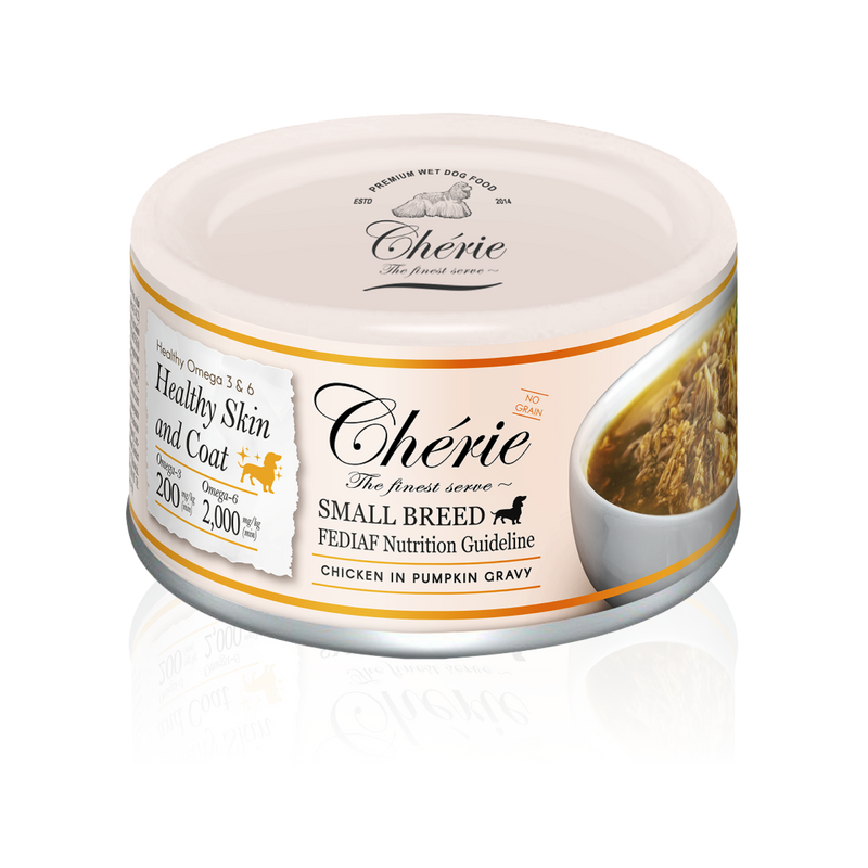 Chérie Вологий корм з Куркою в гарбузовому соусі для собак  80 г.