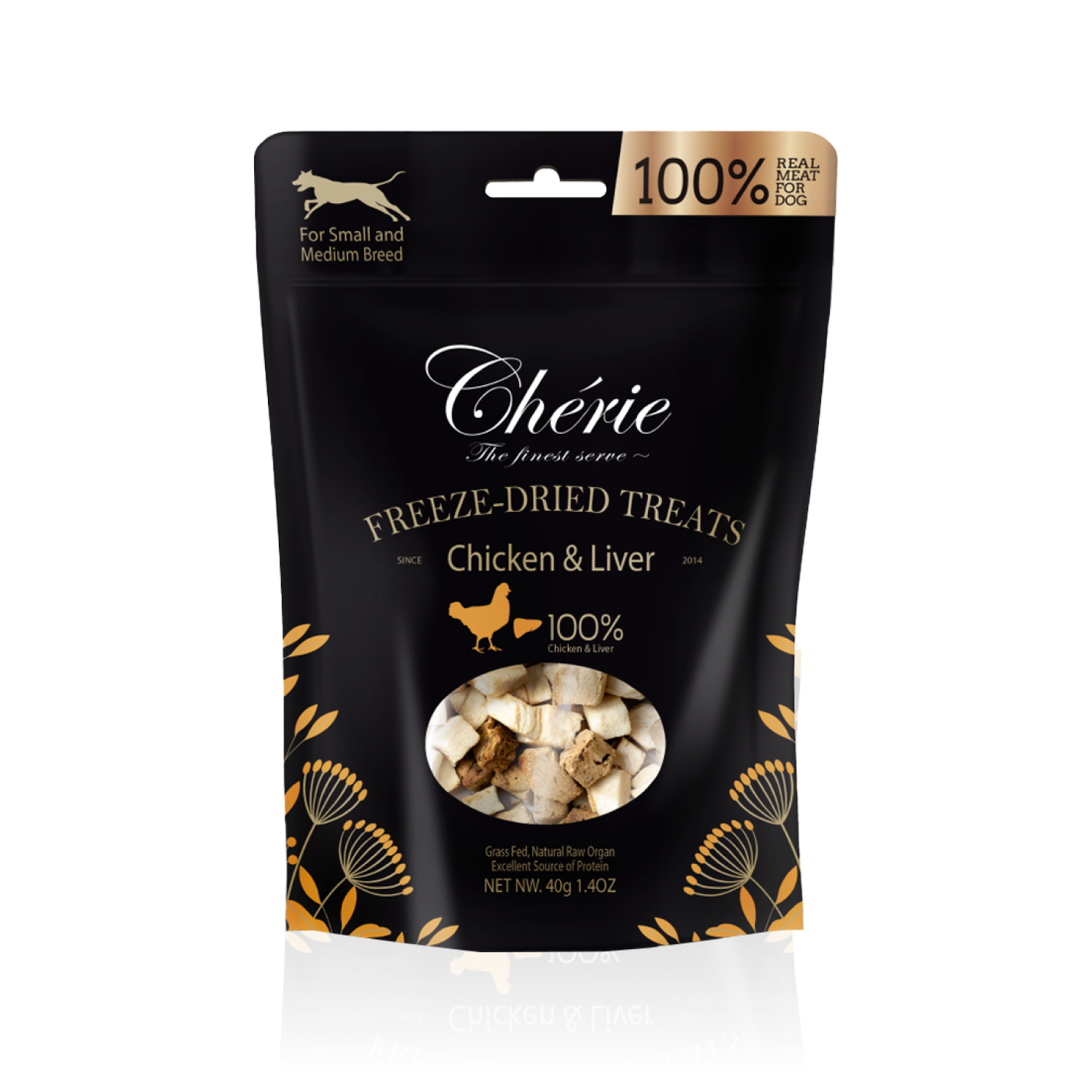 Chérie Сублімовані ласощі з Курки та печінки для собак 40 г.