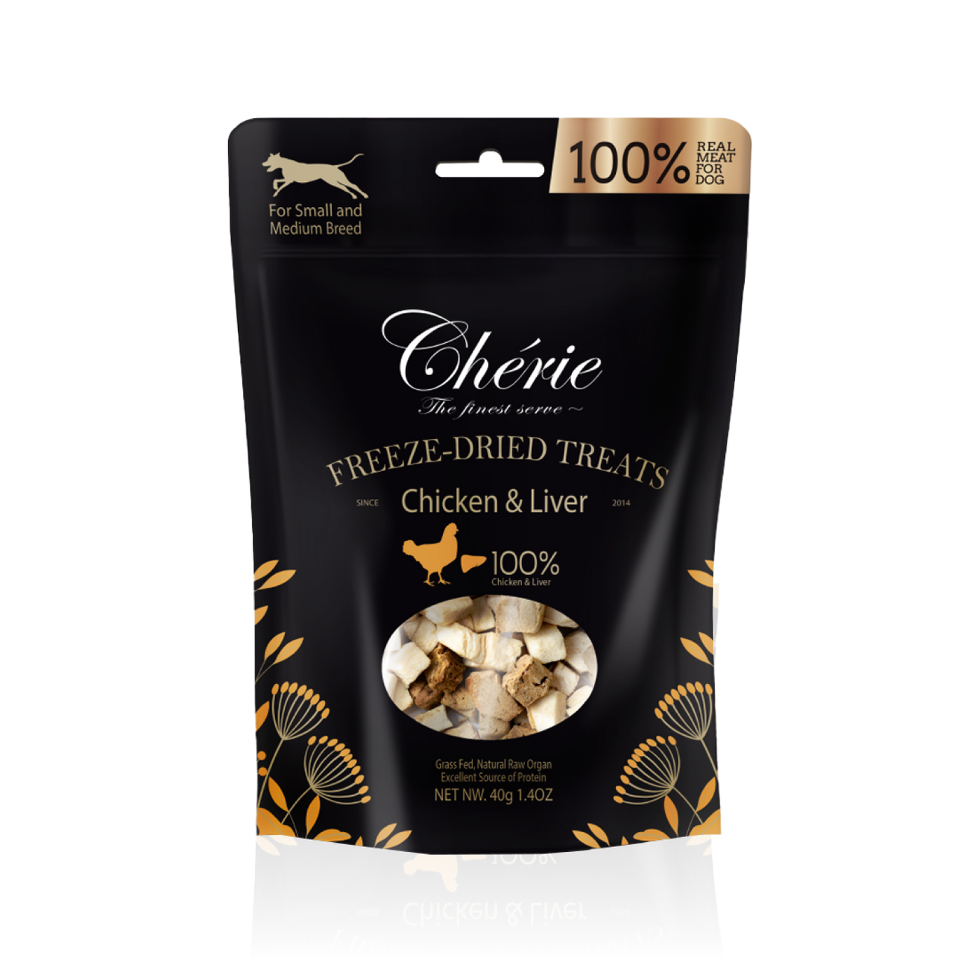 Chérie Сублімовані ласощі з Курки та печінки для собак 40 г.