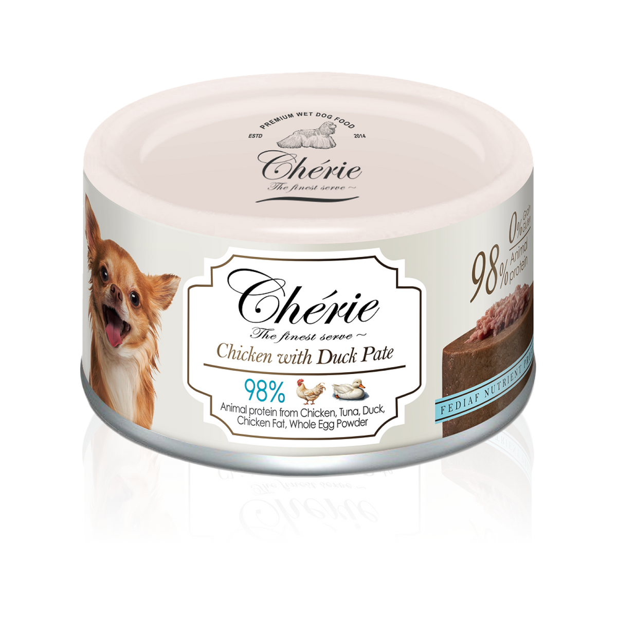 Chérie Pate Вологий корм Паштет з Куркою та Качкою для собак  80 г.