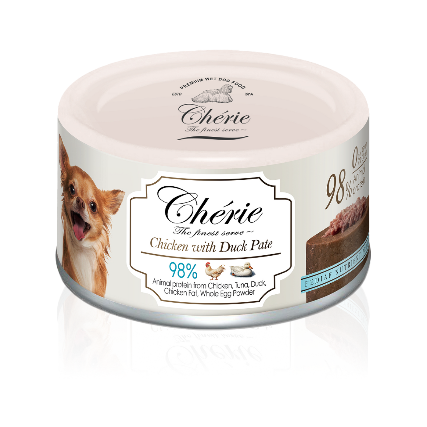 Chérie Pate Вологий корм Паштет з Куркою та Качкою для собак  80 г