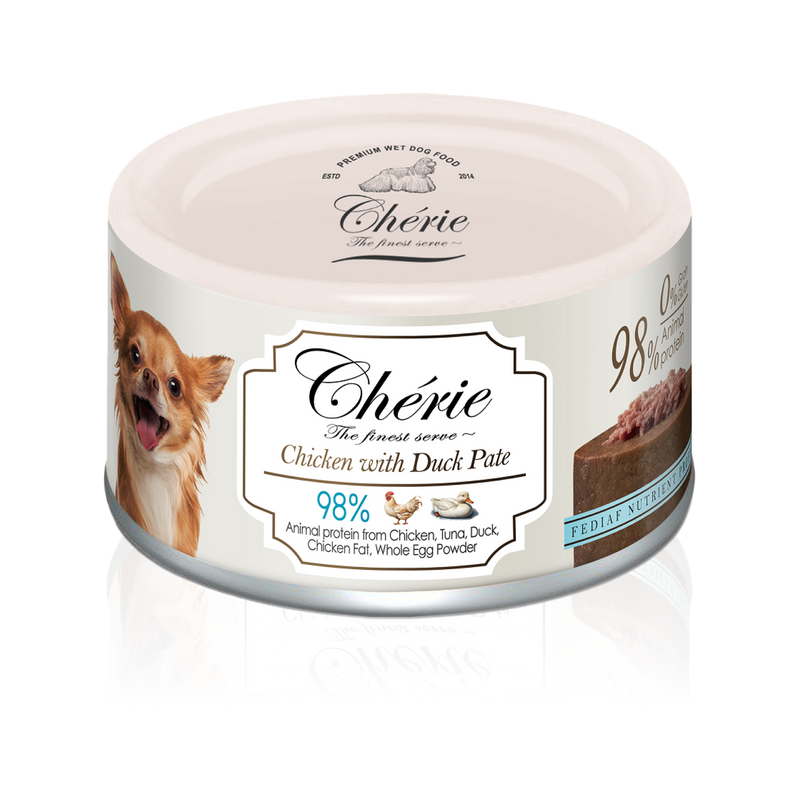 Chérie Pate Вологий корм Паштет з Куркою та Качкою для собак  80 г.