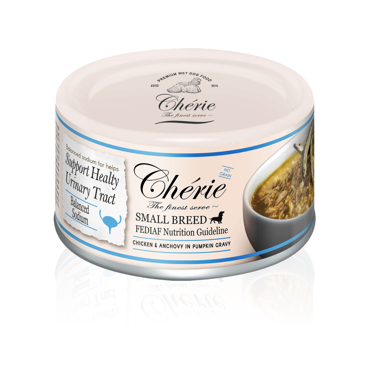 Chérie Вологий корм з Куркою та Анчоусами в гарбузовому соусі для собак  80 г.