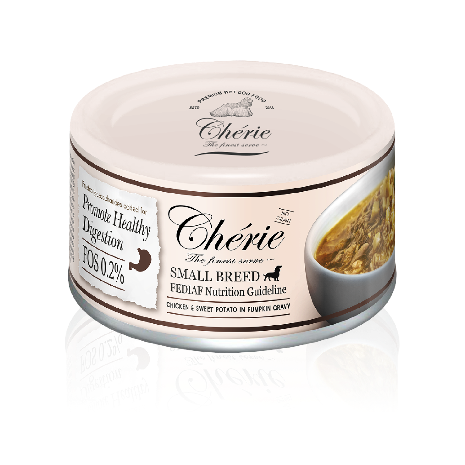 Chérie Вологий корм з Куркою та Батата (картопля) в гарбузовому соусі для собак  80 г.