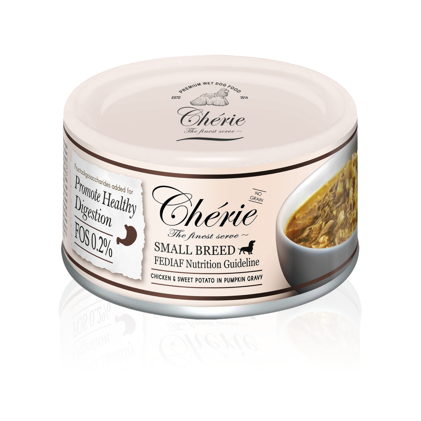 Chérie Вологий корм з Куркою та Бататом у гарбузовому соусі для собак  80 г