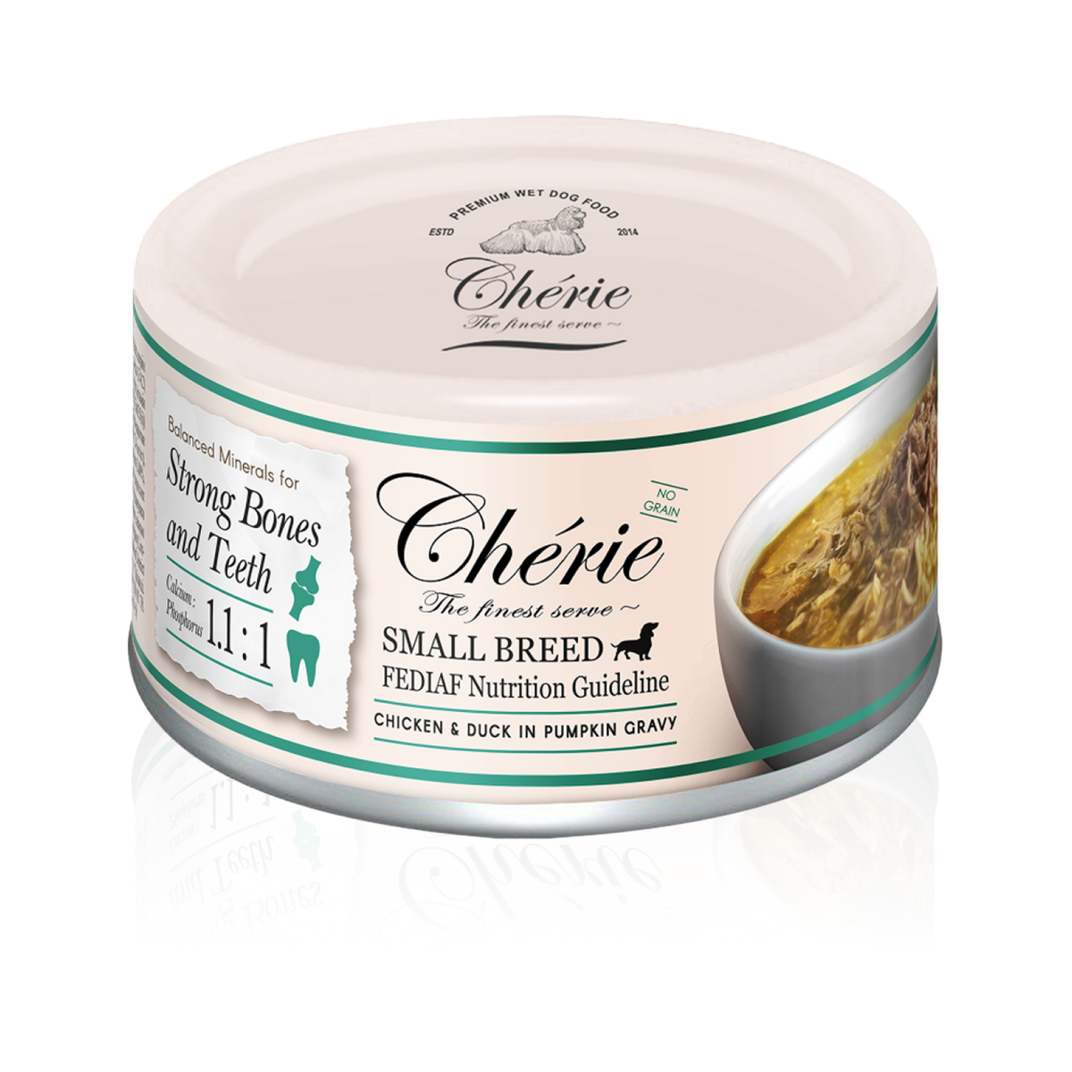 Chérie Вологий корм з Куркою та Качкою в гарбузовому соусі для собак  80 г.