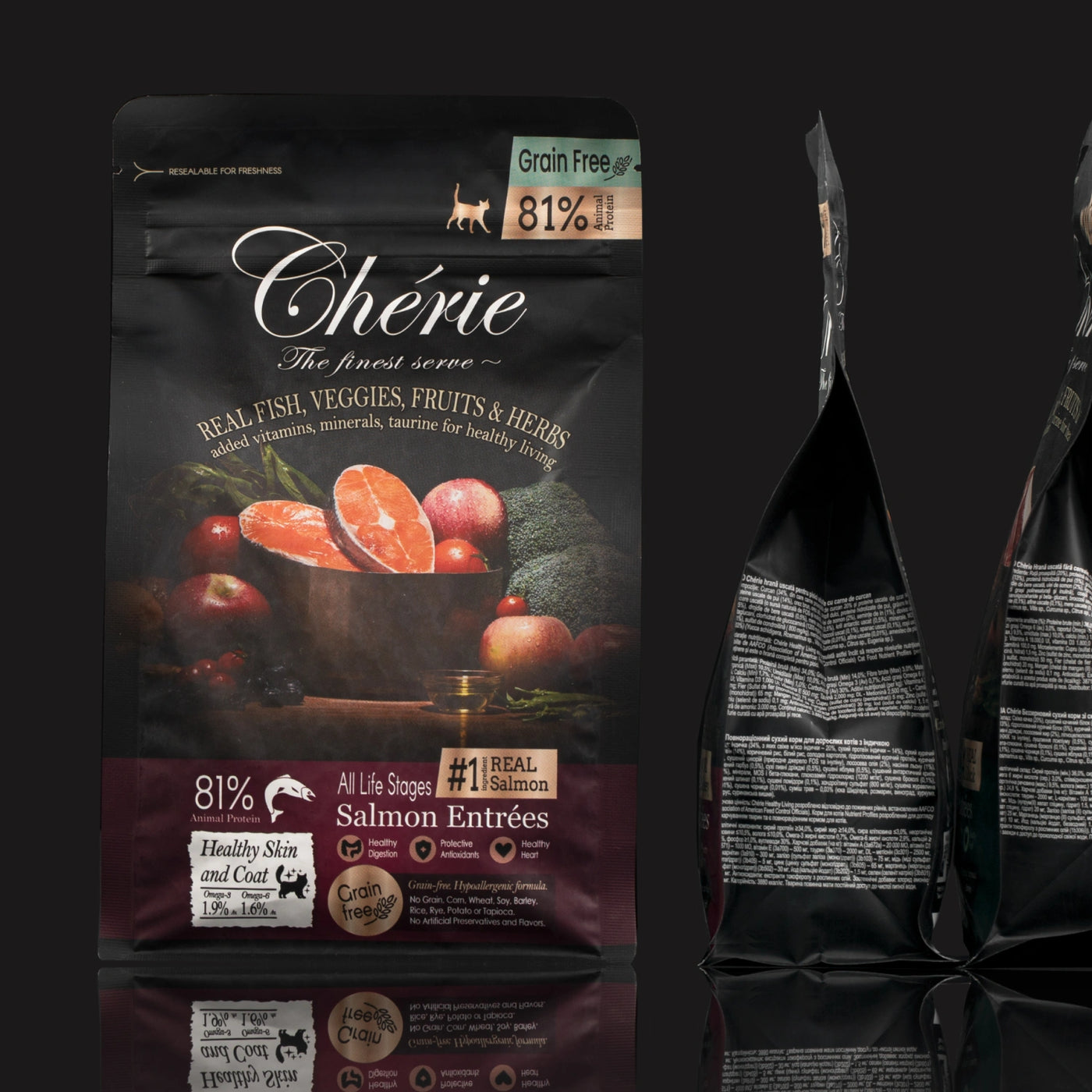 CHÉRIE СУХИЙ КОРМ З ЛОСОСЯ 400 г.