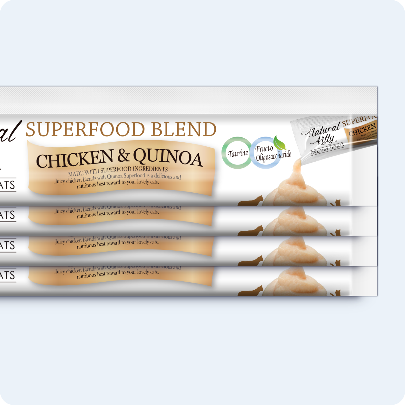 СУПЕРФУД ДЛЯ КОТІВ З КУРКОЮ ТА КІНОА 4х12 г