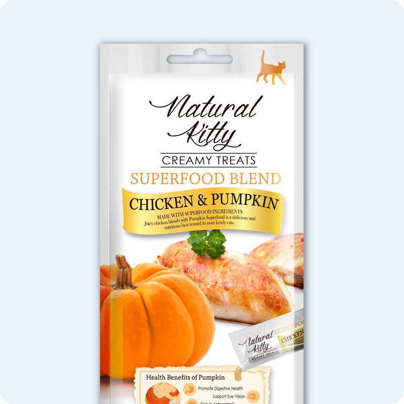 СУПЕРФУД ДЛЯ КОТІВ З КУРКОЮ ТА ГАРБУЗОМ 4х12 г