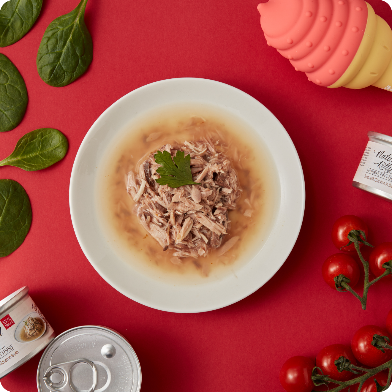 ВОЛОГИЙ КОРМ ТУНЕЦЬ З КУРКОЮ У БУЛЬЙОНІ ДЛЯ КОТІВ 80 г