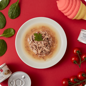 ВОЛОГИЙ КОРМ ТУНЕЦЬ З КУРКОЮ У БУЛЬЙОНІ ДЛЯ КОТІВ 80 г
