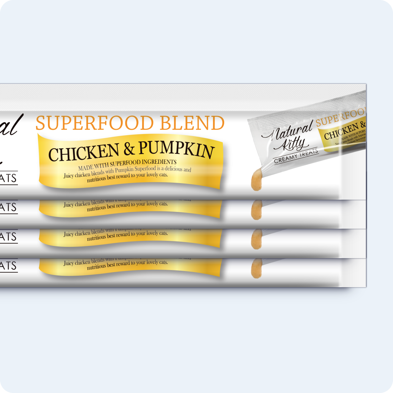 СУПЕРФУД ДЛЯ КОТІВ З КУРКОЮ ТА ГАРБУЗОМ 4х12 г