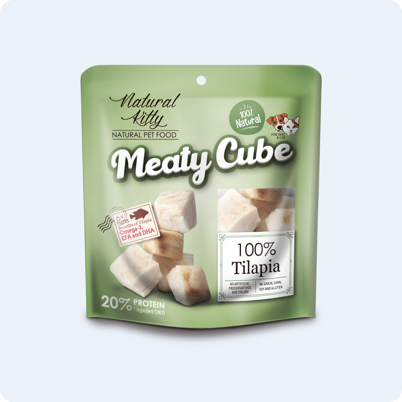 NATURAL KITTY М’ЯСНІ КУБИКИ З ТІЛАПІЇ ДЛЯ КОТІВ 50 г