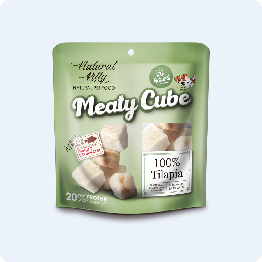 NATURAL KITTY М’ЯСНІ КУБИКИ З ТІЛАПІЇ ДЛЯ КОТІВ 50 г
