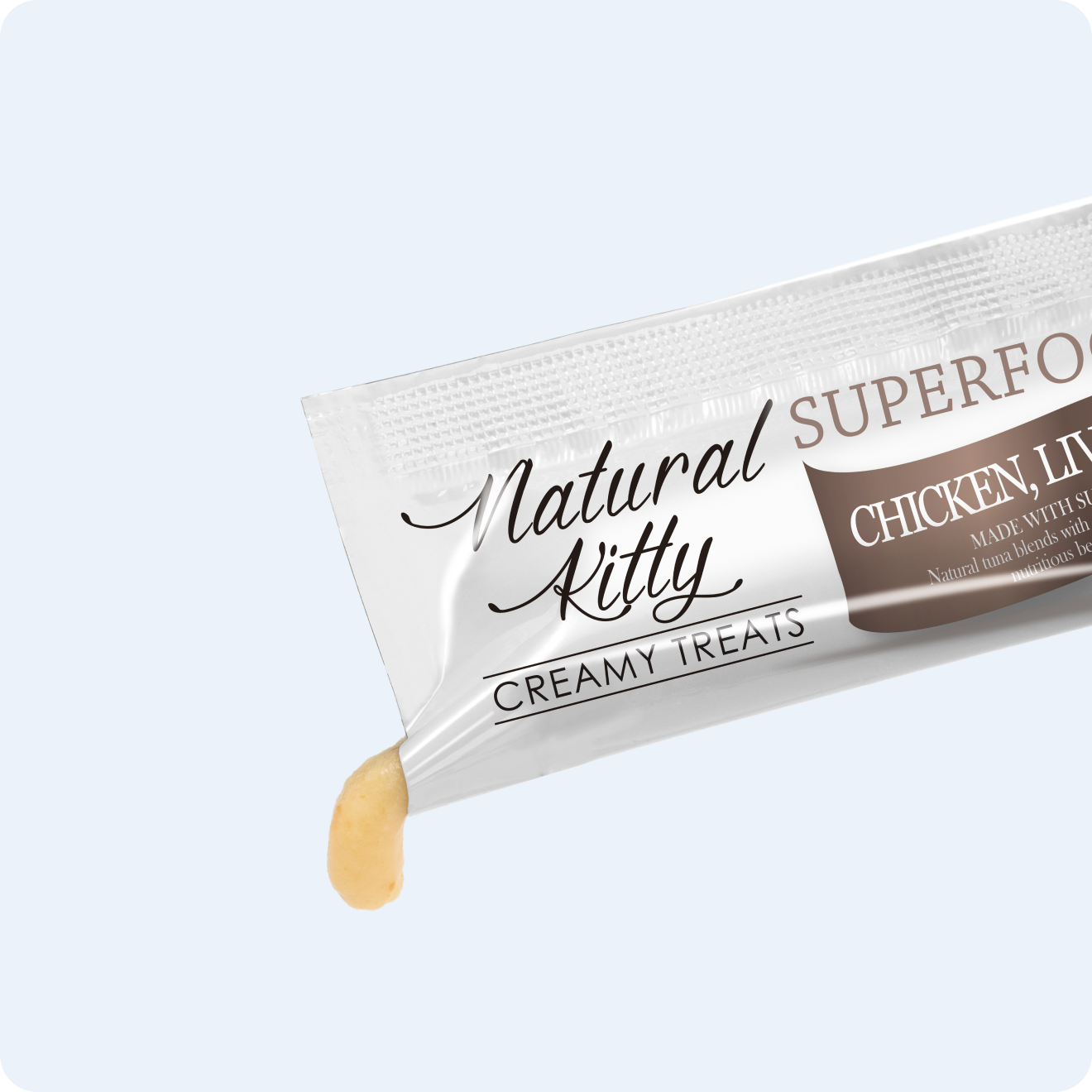 СУПЕРФУД ДЛЯ КОТІВ З КУРЯЧОЮ ПЕЧІНКОЮ ТА НАСІННЯМ ЛЬОНУ 4х12 г