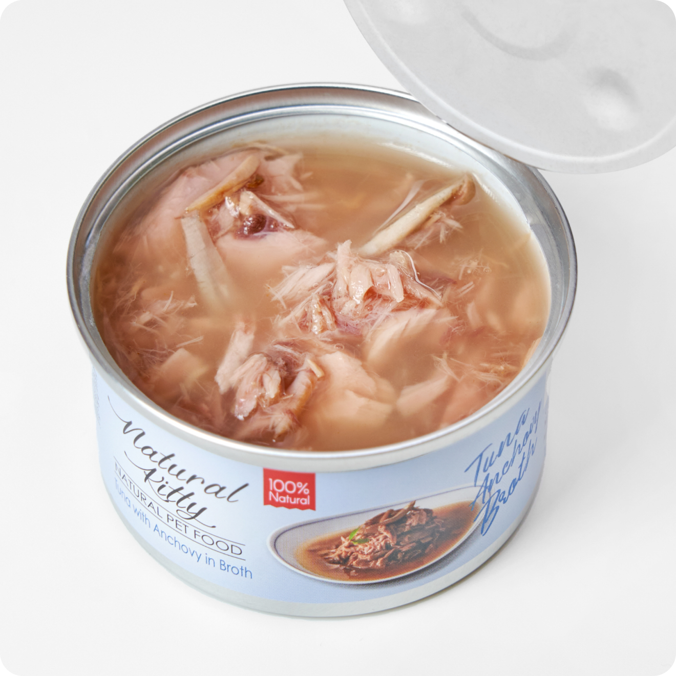 ВОЛОГИЙ КОРМ ТУНЕЦЬ З АНЧОУСАМИ У БУЛЬЙОНІ ДЛЯ КОТІВ 80 г