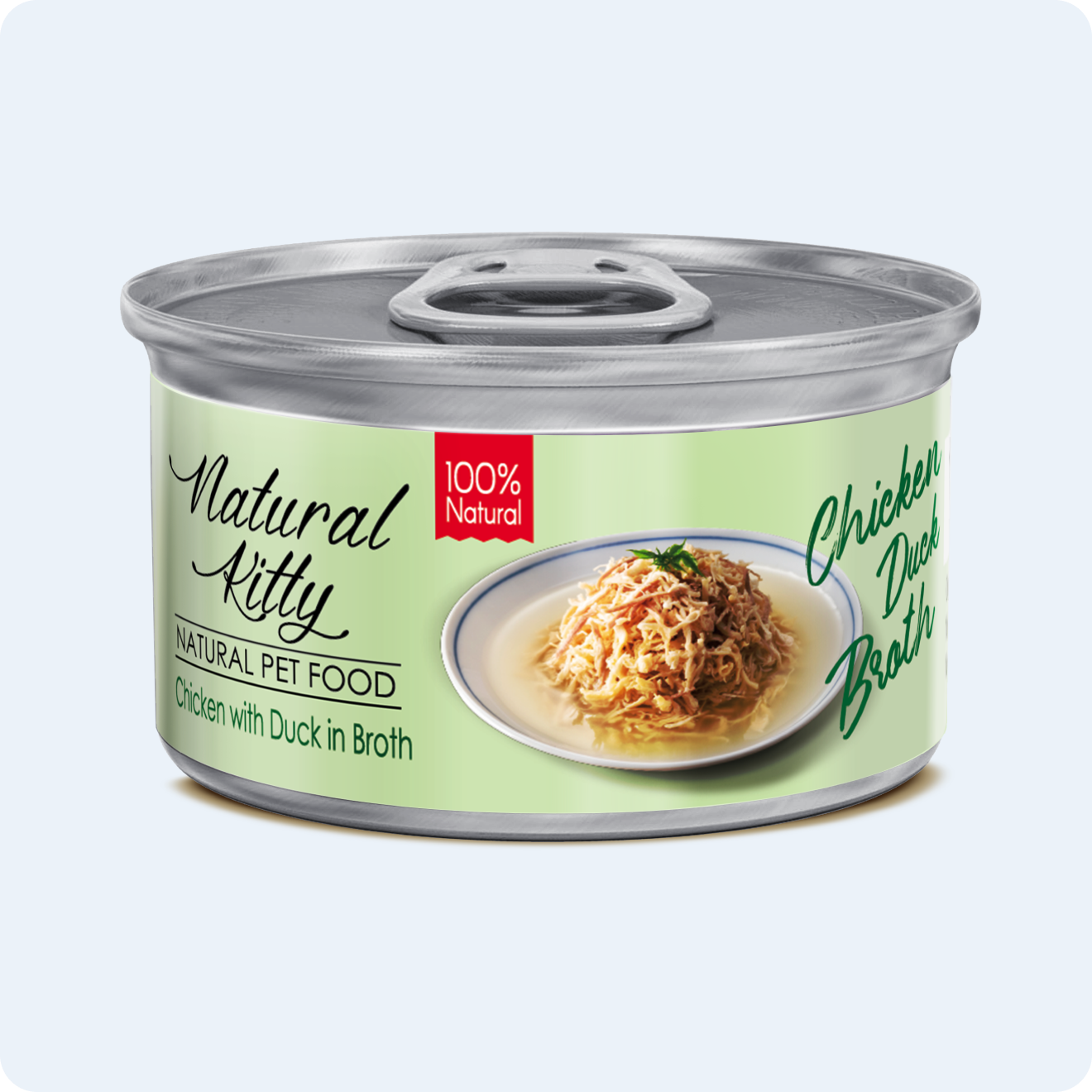 ВОЛОГИЙ КОРМ КУРКА З КАЧКОЮ У БУЛЬЙОНІ ДЛЯ КОТІВ 80 г.