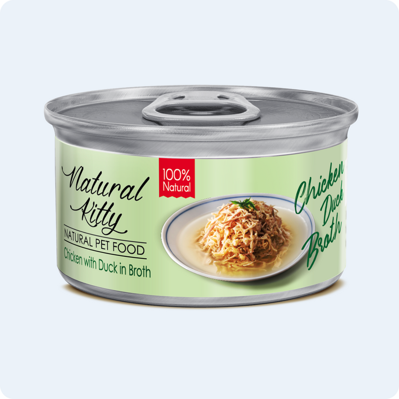 ВОЛОГИЙ КОРМ КУРКА З КАЧКОЮ У БУЛЬЙОНІ ДЛЯ КОТІВ 80 г.