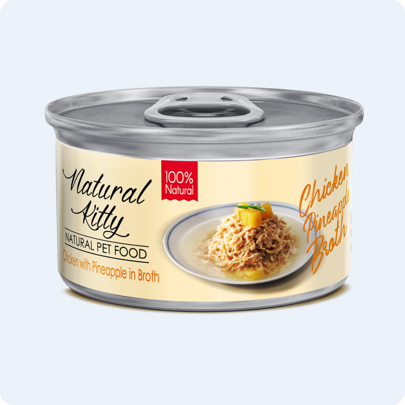 ВОЛОГИЙ КОРМ КУРКА З АНАНАСОМ У БУЛЬЙОНІ ДЛЯ КОТІВ 80 г.