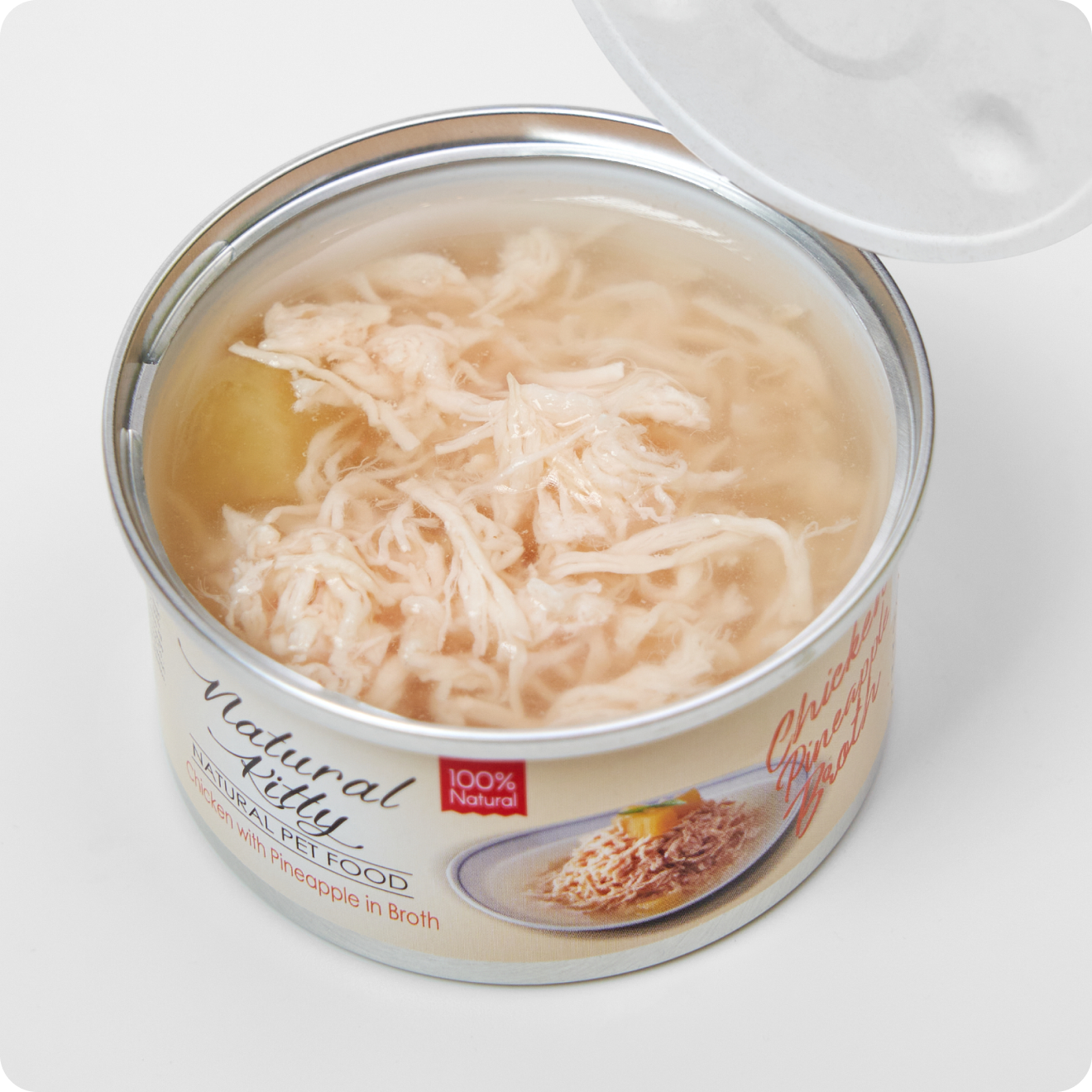 ВОЛОГИЙ КОРМ КУРКА З АНАНАСОМ У БУЛЬЙОНІ ДЛЯ КОТІВ 80 г.