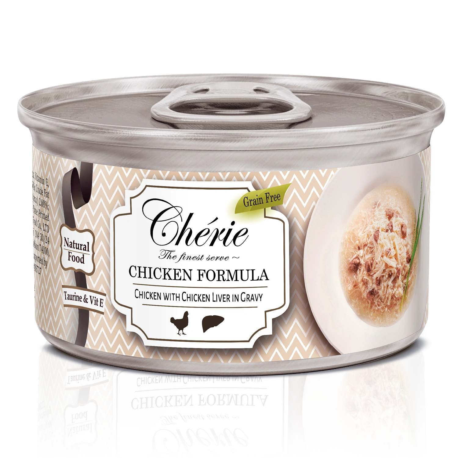 CHÉRIE МІКС КУРКИ ТА КУРЯЧОЇ ПЕЧІНКИ В СОУСІ 80 г.