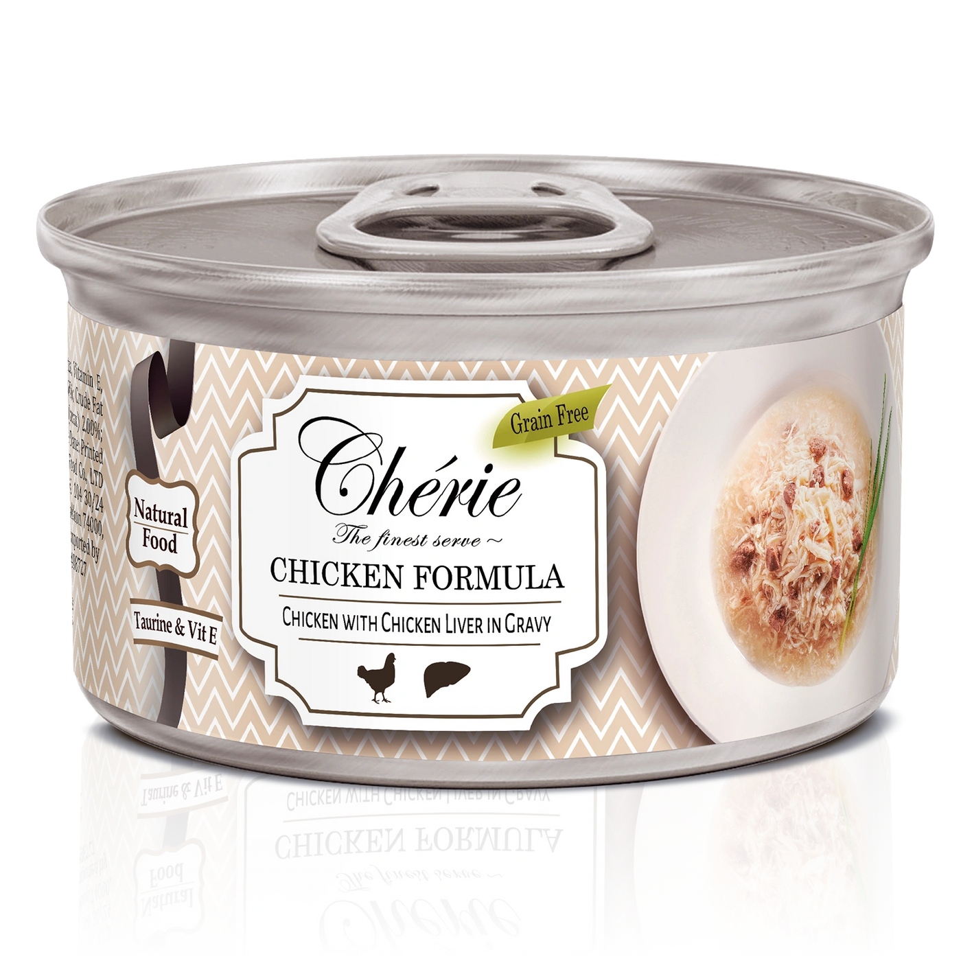 CHÉRIE МІКС КУРКИ ТА КУРЯЧОЇ ПЕЧІНКИ В СОУСІ 80 г.