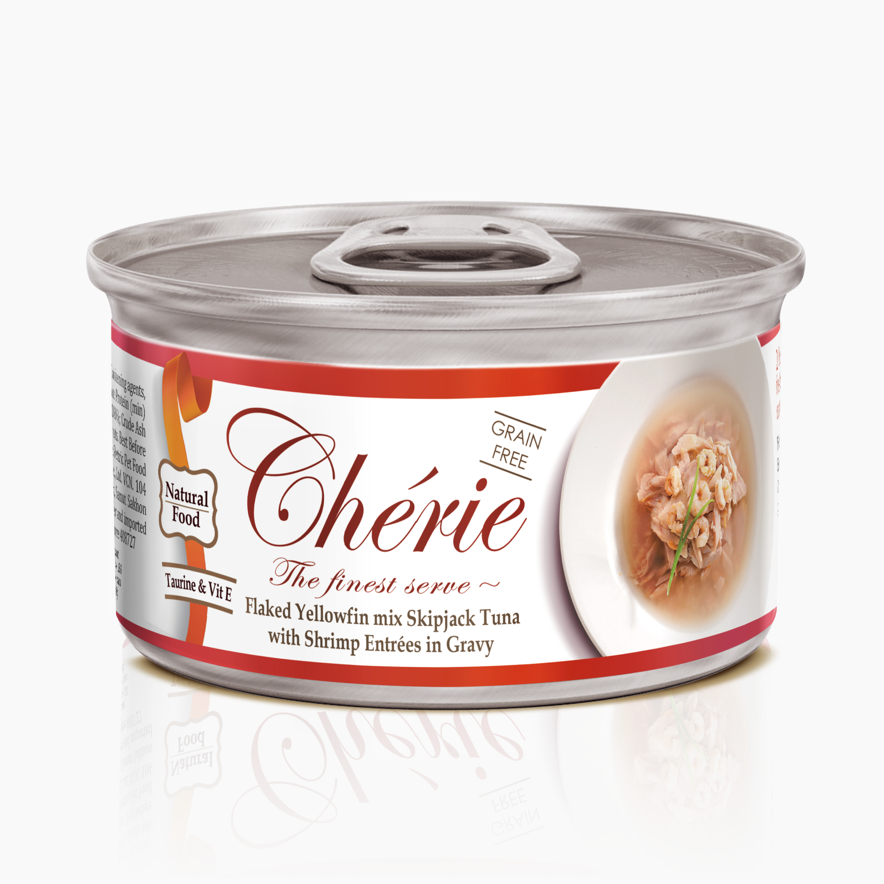 CHÉRIE МІКС ТУНЦЯ ТА КРЕВЕТОК В СОУСІ 80 г.