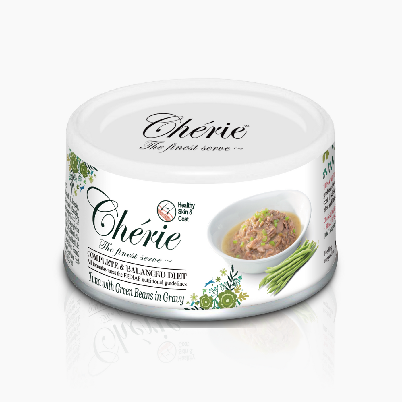 CHÉRIE МІКС ТУНЦЯ ТА ЗЕЛЕНОЇ КВАСОЛІ В СОУСІ 80 г.