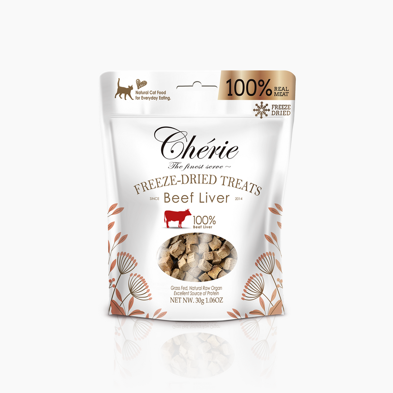 CHÉRIE СУБЛІМОВАНІ ЛАСОЩІ З ЯЛОВИЧОЇ ПЕЧІНКИ 30 г.