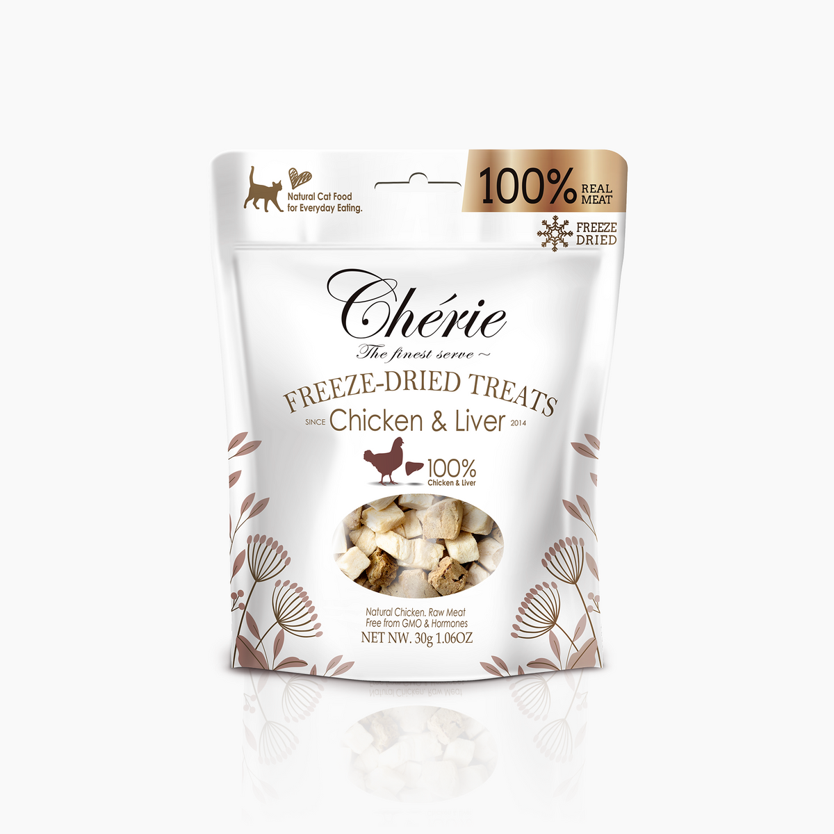 CHÉRIE СУБЛІМОВАНІ ЛАСОЩІ З КУРКИ ТА КУРЯЧОЇ ПЕЧІНКИ 30 г.